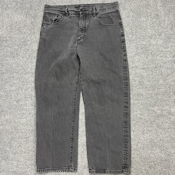 Sean John Jeans Mens 36 Black Relaxed Fit Straight Leg Denim Pants Vintage Style - Picture 1 of 10